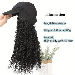 Curly Wavy Hair Wigs With Baseball Cap - All in one Hat Wigs For Women