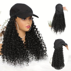 Curly Wavy Hair Wigs With Baseball Cap - All in one Hat Wigs For Women