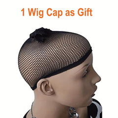 Red Short Bob Wig For Women Halloween & Wig Cap