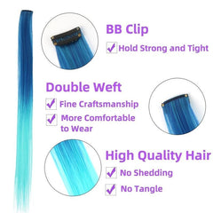 Long Straight Hair Clip In Extensions for Party