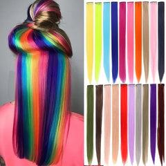 Long Straight Hair Clip In Extensions for Party