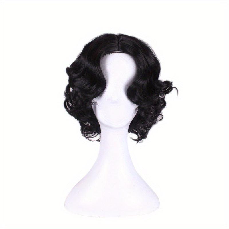 Princess Short Curly Bob Synthetic Wig for Halloween Cosplay
