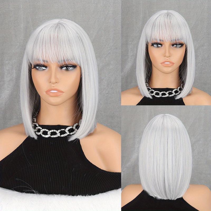 Short Bob Cut Wigs for Women Synthetic Hair Halloween Party