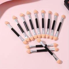 12Pcs Eyeshadow Sticks Lip Gloss Sticks Sponge Eyeshadow Brush Lip Brush