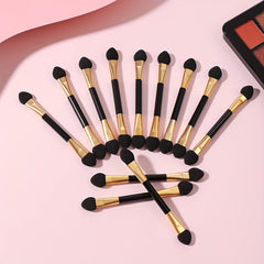 12Pcs Eyeshadow Sticks Lip Gloss Sticks Sponge Eyeshadow Brush Lip Brush