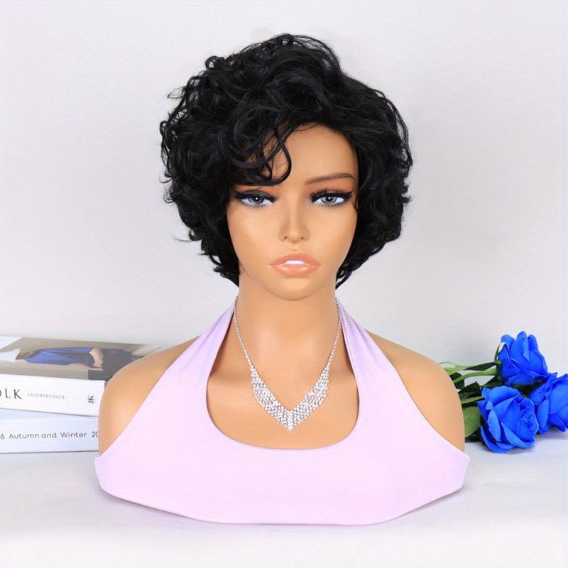 25 cm Short Curly Wave Wigs for Women Natural Synthetic Hair Replacement Wigs