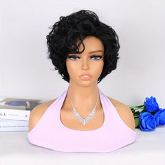 25 cm Short Curly Wave Wigs for Women Natural Synthetic Hair Replacement Wigs