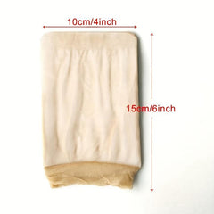 4 PCS Light Brown Elastic Wig Caps