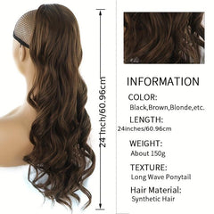 Body Wave Hair Ponytail Extensions 60-96 cm