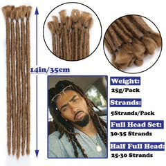 5 Strand Dreadlocks Extensions 30 48 Cm Soft Hair Heat Resistant Synthetic Fiber
