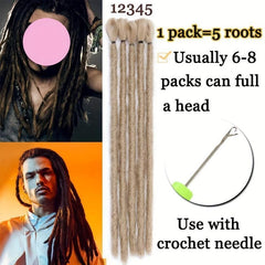 5 Strand Dreadlocks Extensions 30 48 Cm Soft Hair Heat Resistant Synthetic Fiber