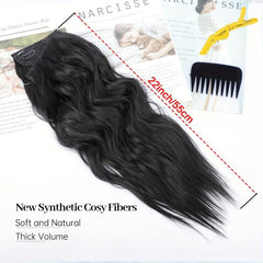 55 Long Wavy Synthetic Hair Pieces for Daily Use