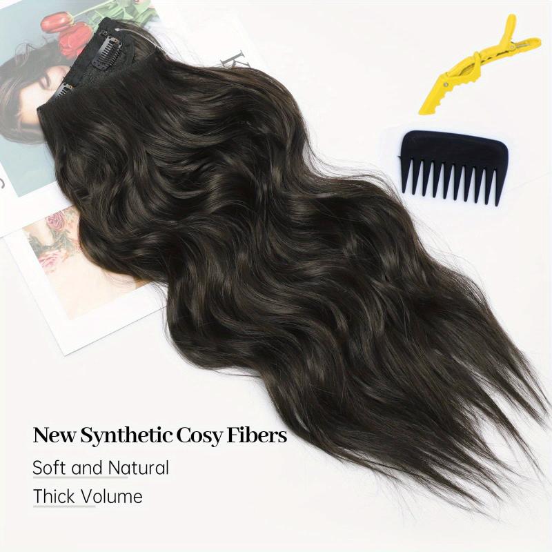 55 Long Wavy Synthetic Hair Pieces for Daily Use