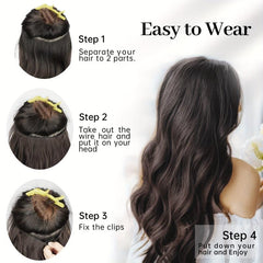 55 Long Wavy Synthetic Hair Pieces for Daily Use