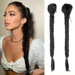 Blonde Fishtail Hairpiece Drawstring Ponytail Clip In Hair Extension
