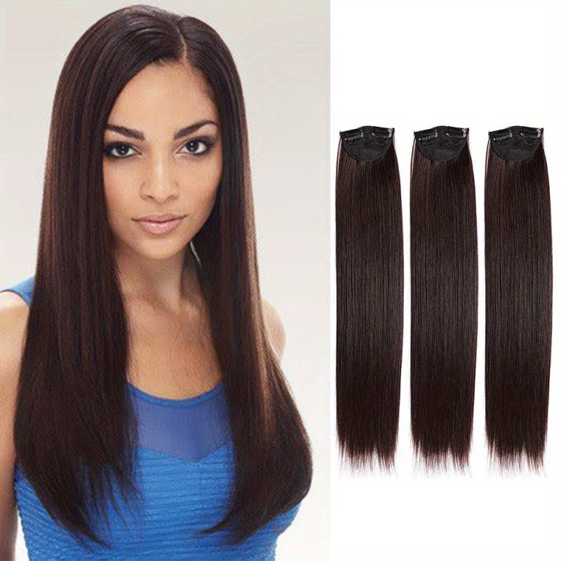 3 Pack 45 72 60 96 Cm Clip Hair Extensions Synthetic Heat Resistant Adds Volume