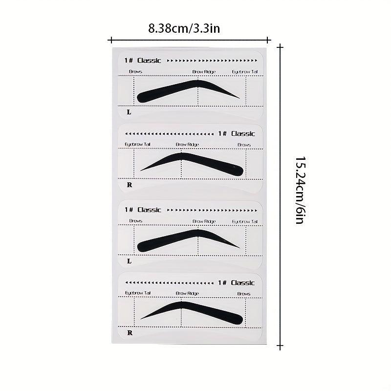 10pcs Eyebrow Stencils Adhesive Eye Brow Shaping Stickers
