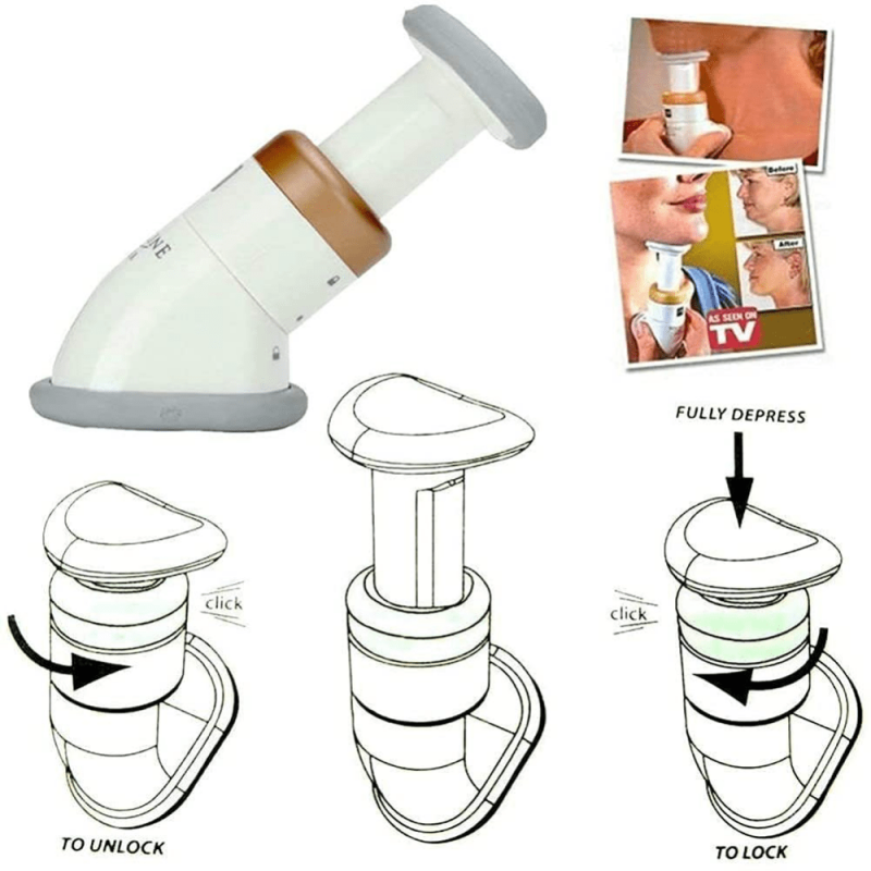 Neckline Toning Massager System Facial Neck Line Exerciser Chin Massager