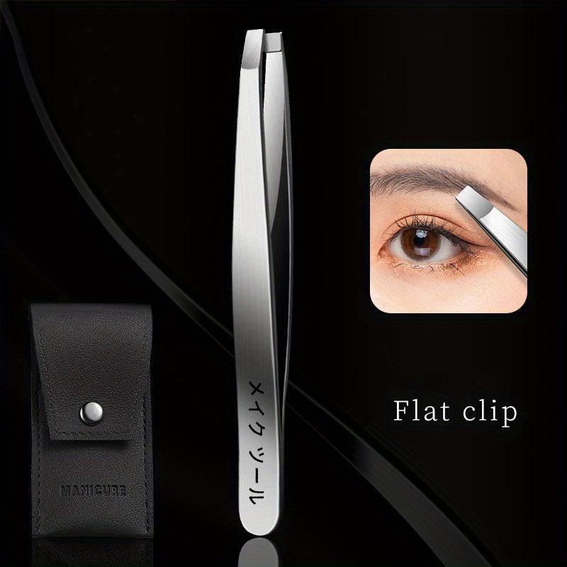 Professional Stainless Steel Tweezers for Eyebrows and Facial Hair Removal