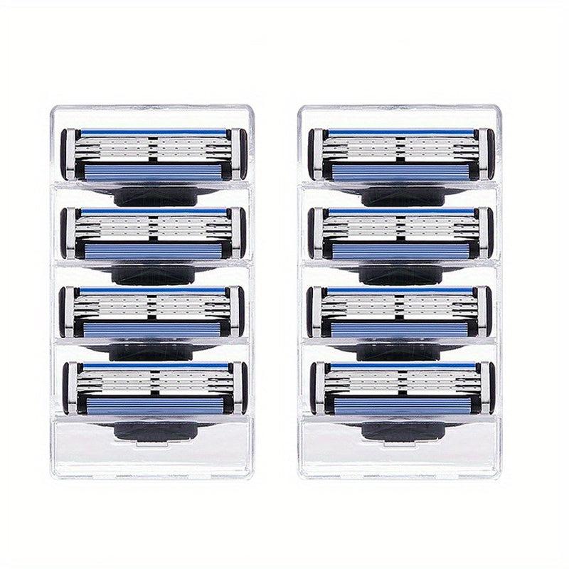 Men's 4-Blade Razor Manual Beard Scrapper Set