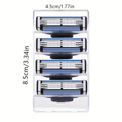Men's 4-Blade Razor Manual Beard Scrapper Set