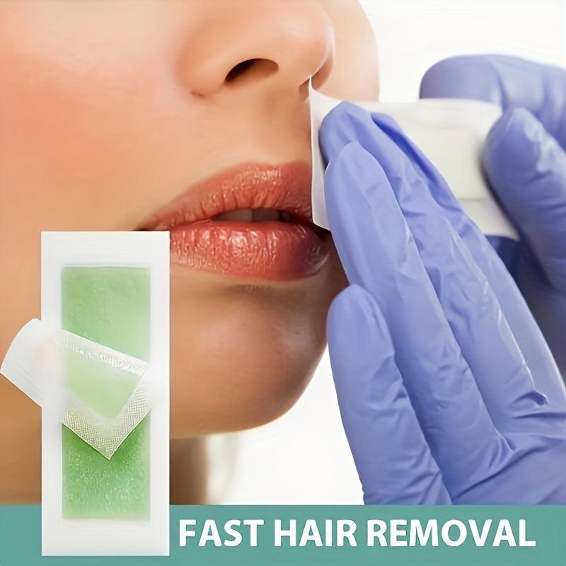 30PCS Body Wax Strips for Painless Hair Removal with Wet Tissues