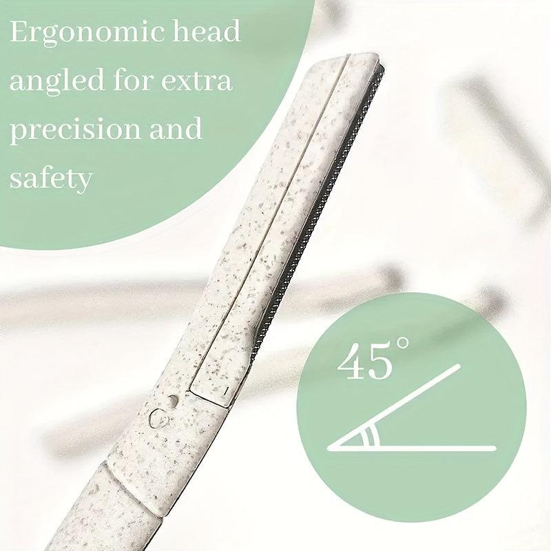 3pcs Eco Friendly Dermaplaning Tool Set Wheat Straw Razors for Men & Women