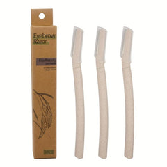 3pcs Eco Friendly Dermaplaning Tool Set Wheat Straw Razors for Men & Women