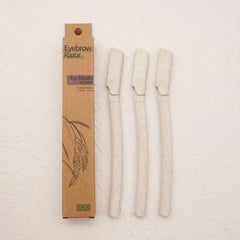 3pcs Eco Friendly Dermaplaning Tool Set Wheat Straw Razors for Men & Women