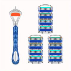 Classic 5 Layer Razor Set with 12 24 Refills Stainless Steel Blades