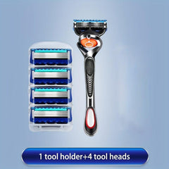 Retro Wet Shaving Razor with Skin Guard and Replacement Blades