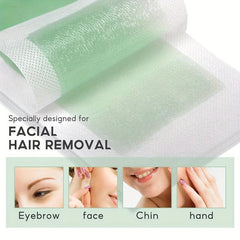10 Hair Removal Wax Strips Quick & Painless Body Waxing Strip for Women & Men