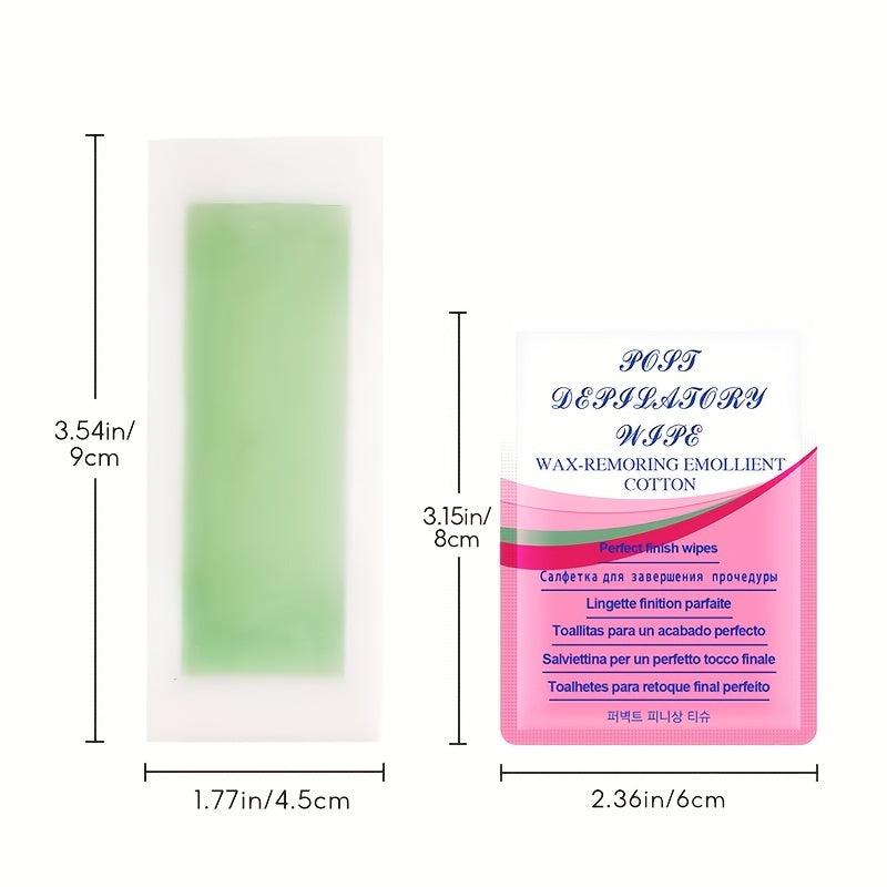 10 Hair Removal Wax Strips Quick & Painless Body Waxing Strip for Women & Men