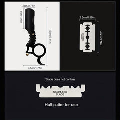 Straight Edge Haircut Razor with 10 Blades Haircut Beard Eyebrow Shaving Tool