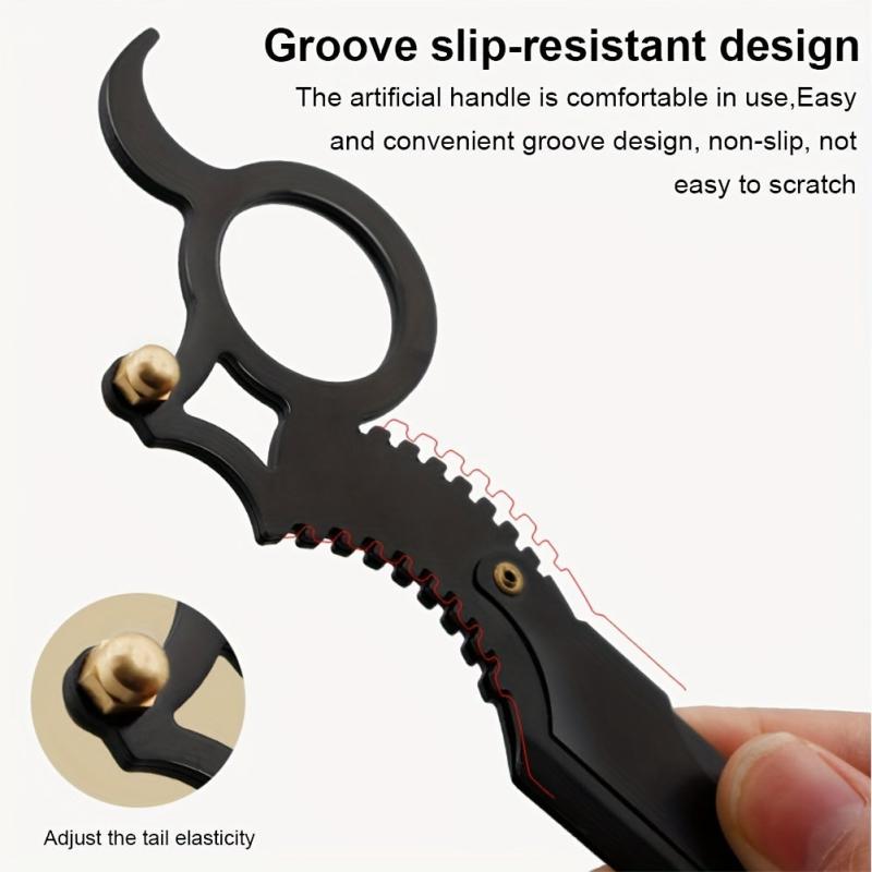 Straight Edge Haircut Razor with 10 Blades Haircut Beard Eyebrow Shaving Tool