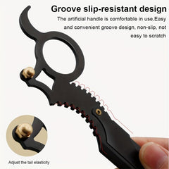 Straight Edge Haircut Razor with 10 Blades Haircut Beard Eyebrow Shaving Tool