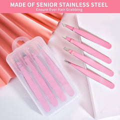 Stainless Steel Precision Tweezers for Hair Removal
