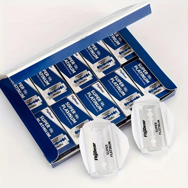 200 Double Edge Razor Blades Men's Stainless Steel Shaving Blades