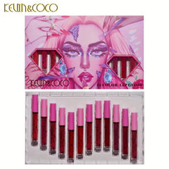 KEVIN&COCO 12 Pcs Lip Gloss Dream Makeup Beauty Urban Style