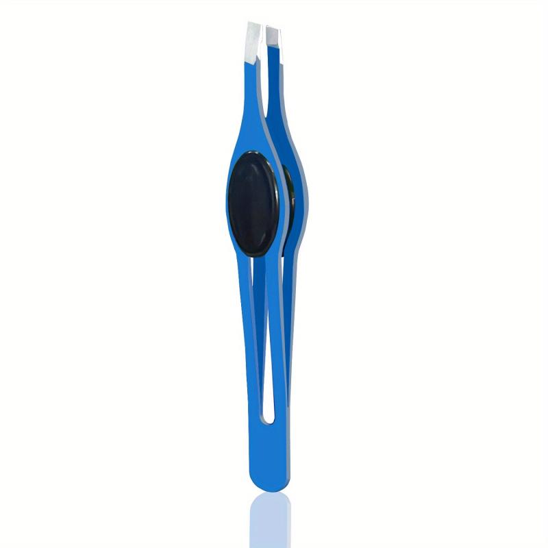 Colorful Hair Stainless Steel Slanted Tweezers for Eyebrows