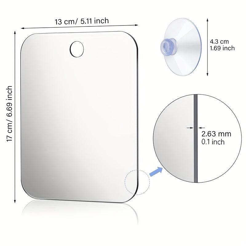 Portable Anti Fog Shower Mirror Unbreakable Traveling Shaving Mirror