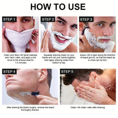 Natural Shaving Cream For Men Softens Beard