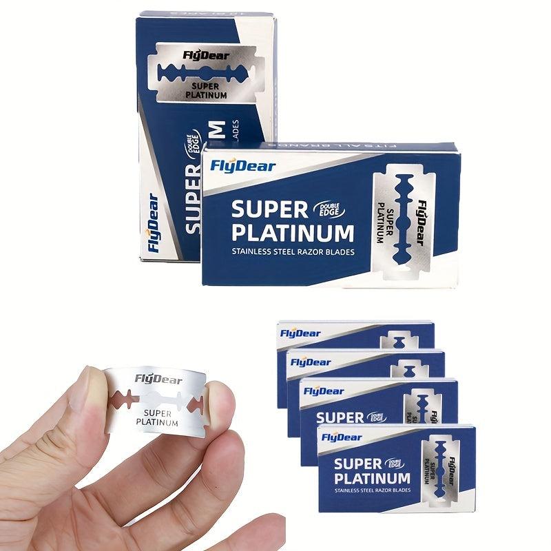 Vintage Double Edge Razor Blades for Shaving - Stainless Steel Barber Tool
