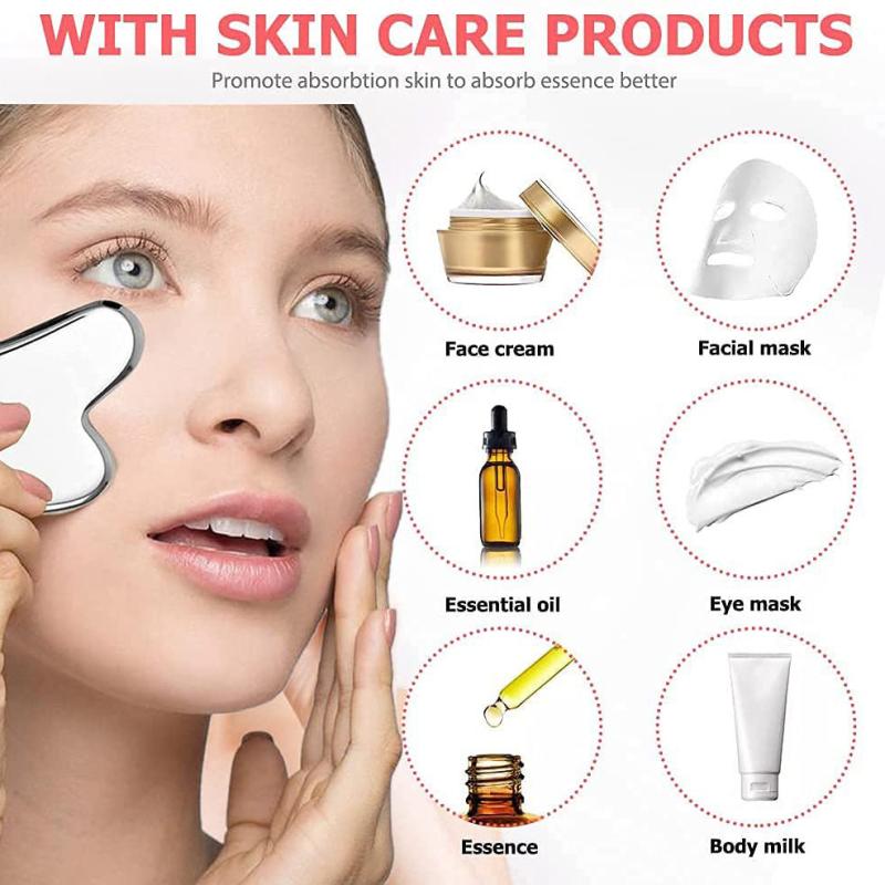 Stainless Steel Gua Sha Facial Massage Tool for Face and Body Lift