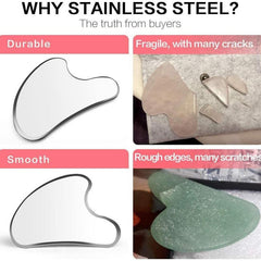 Stainless Steel Gua Sha Facial Massage Tool for Face and Body Lift