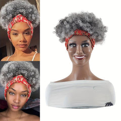 Short Kinky Curly Afro Ponytail Wig
