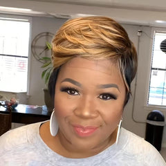 Short Curly Pixie Cut Wig With Bangs for Beginners