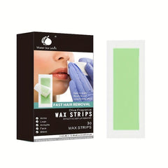 Facial Wax Strips 30ct Hair Removal Waxing Strips with 3 Cleaning Wipes
