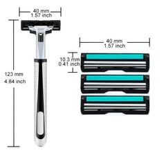 24 Blades & 1 Holder Twin Bladed Safety Razor For Men & Women