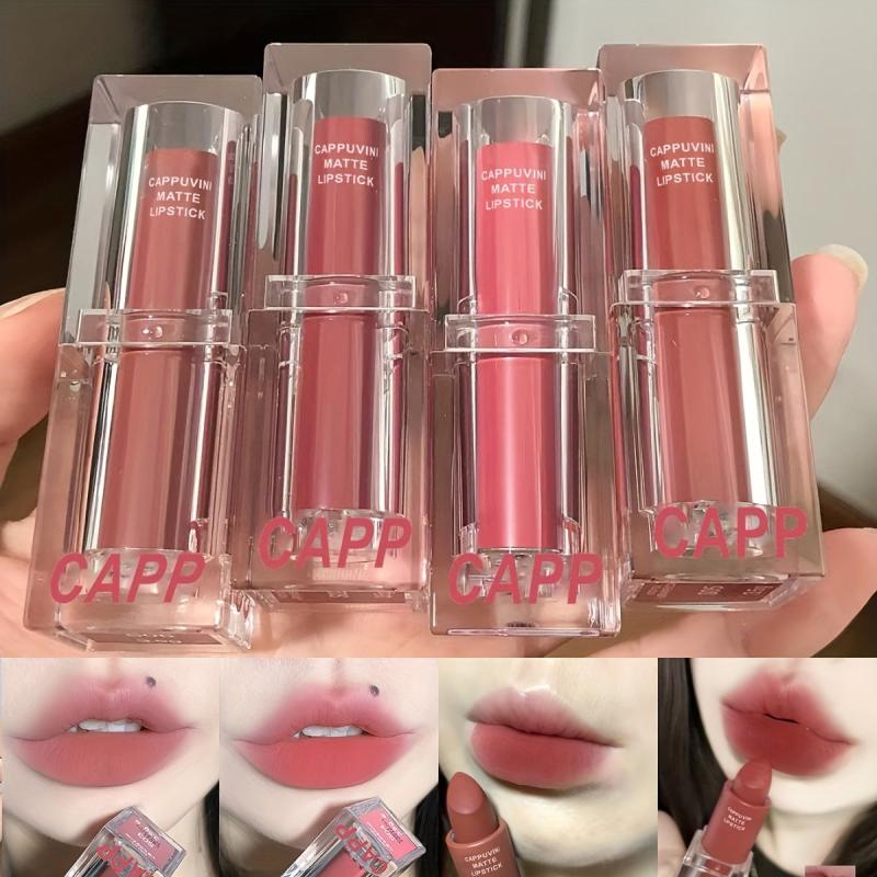 6-Color Matte Lip Gloss, Long-Lasting with Moisturizing Formula